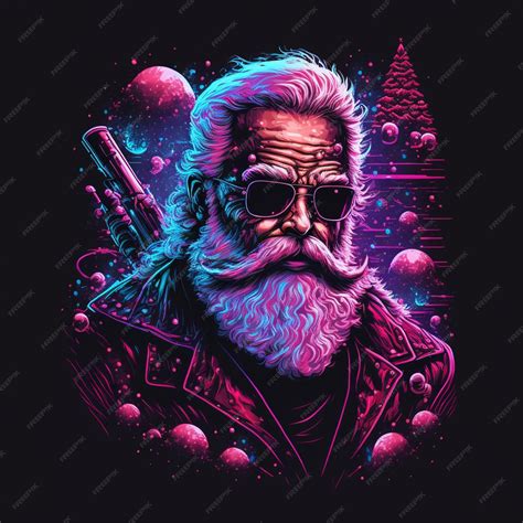 Premium Photo | Santa claus black background