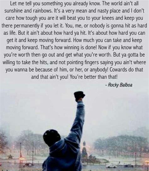 [Image] It ain't about how hard you hit. It's about how hard you can get hit and keep moving ...