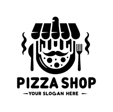 Premium Vector | Pizza shop logo vector illustration