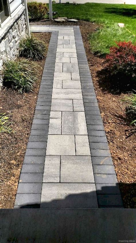 76 Paver Walkways Ideas for Backyard Patio - DecorisArt | Pathway landscaping, Walkway design ...