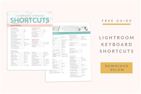 Essential Keyboard Shortcuts for Lightroom Classic (+ Cheat Sheet) | Lightroom keyboard ...