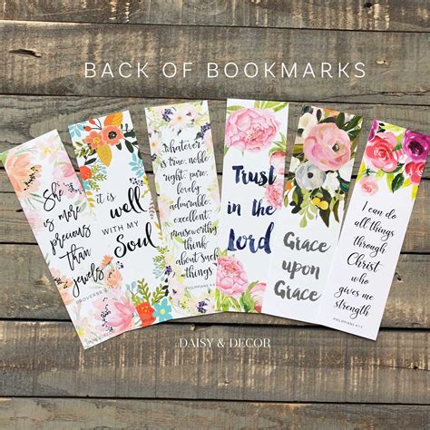 Bible Verses Bookmarks - Set of 6 – Daisy and Decor