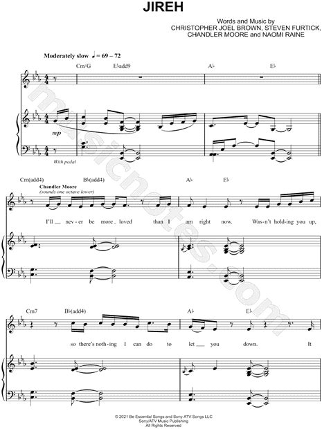 Elevation Worship & Maverick City Music "Jireh" Sheet Music in Eb Major (transposable ...