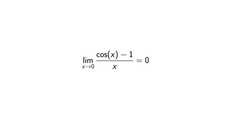 Determine the limit (cos(x)-1)/x as x approaches 0 - Epsilonify