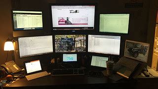 My-Setup | Quad monitor Dell system surrounded with an iMac,… | Flickr