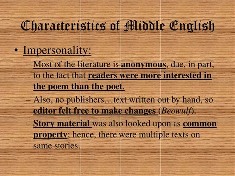 PPT - The Middle Ages to Middle English Literature PowerPoint Presentation - ID:5830850