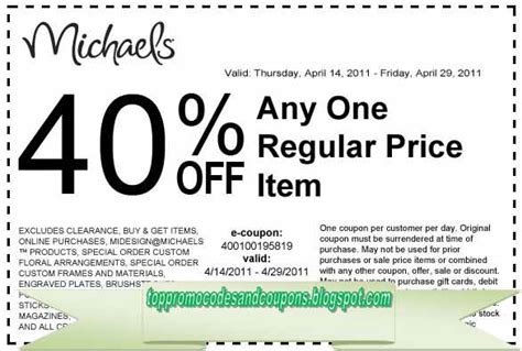 Free Promo Codes and Coupons 2021: Michaels Coupons