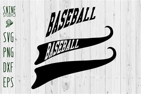 Baseball Script Sport Tail SVG