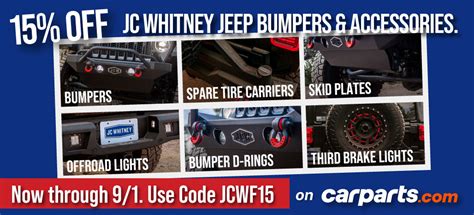 15% off JC Whitney Jeep Wrangler & Gladiator Bumpers and Accessories. Sale ends 9/1! | Jeep ...