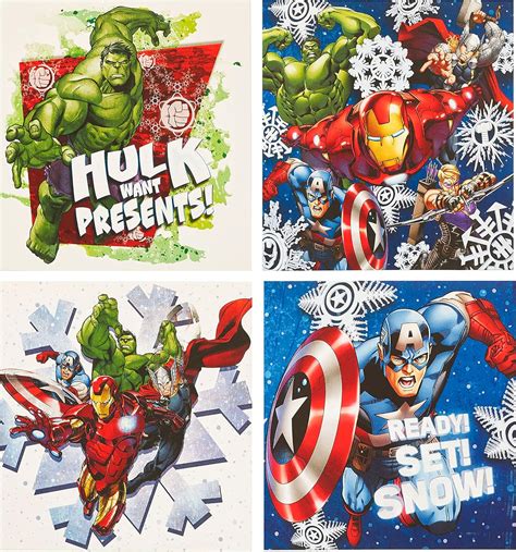 UK Greetings Marvel The Avengers Multipack of 16 Christmas Cards for ...