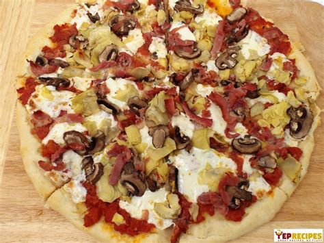 Pizza Capricciosa | Recipe | Interesting food recipes, Gourmet pizza, Stuffed mushrooms