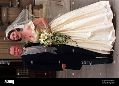 Scottish MP Malcolm Bruce and his bride Rosemary Vetterlein outside St Stephens entrance after ...