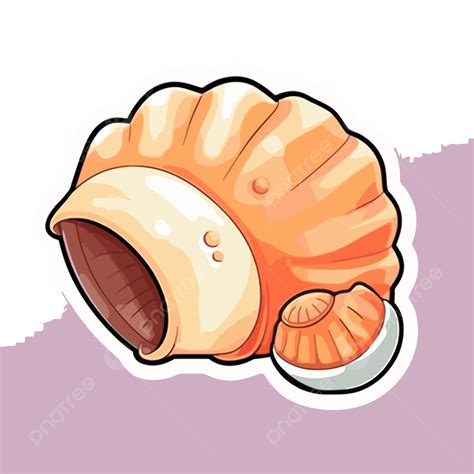 Stiker Animasi Dengan Cangkang Bawah Air Di Atasnya Vektor, Kerang, Stiker, Kartun PNG dan ...