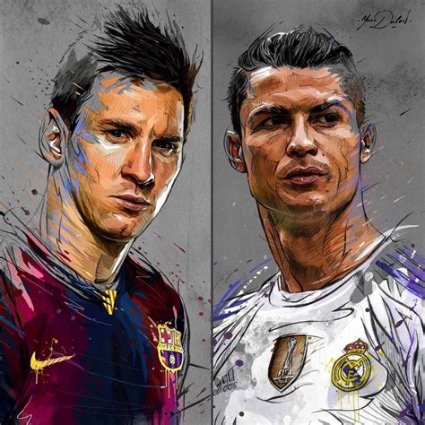 Pencil Messi And Ronaldo Drawing