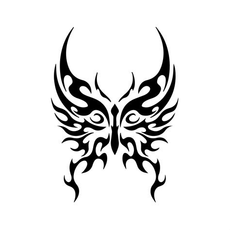 Tribal Butterfly Logo Symbol. Stencil Design. Tattoo Vector Illustration. 13384295 Vector Art at ...