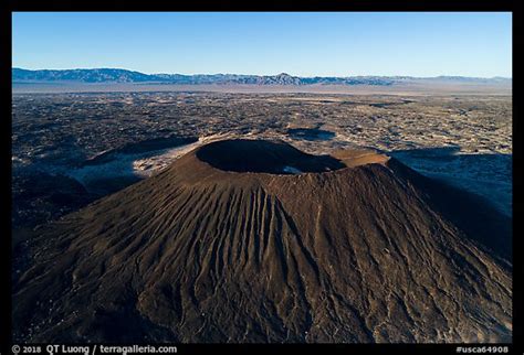 Picture/Photo: Aerial view of Amboy Crater cinder cone. Mojave Trails National Monument ...