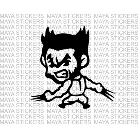 Wolverine cartoon design decal sticker