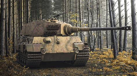 Tanks, Tiger II, Artistic, Panzerkampfwagen, Tank, HD wallpaper | Peakpx