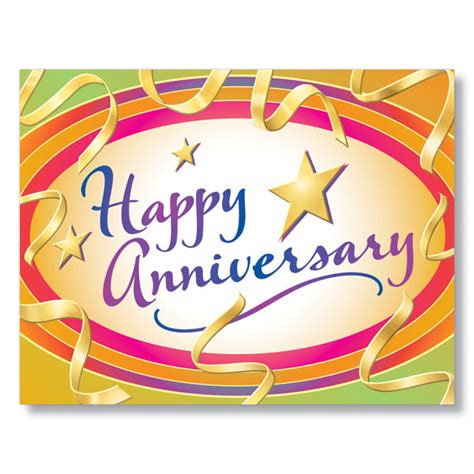 Vibrant Employee Anniversary Cards for Employees