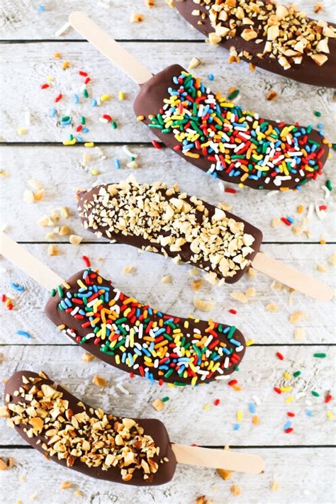 dairy free chocolate-dipped frozen bananas - Sarah Bakes Gluten Free