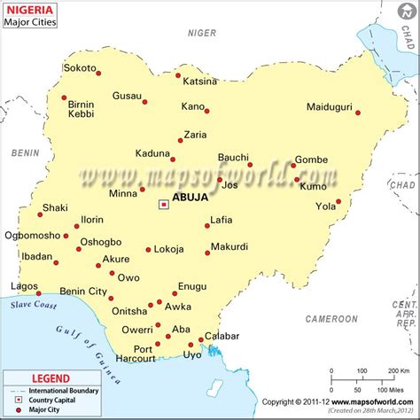 Cities in Nigeria, Nigeria Map with Cities | Map, Map of nigeria, Map globe