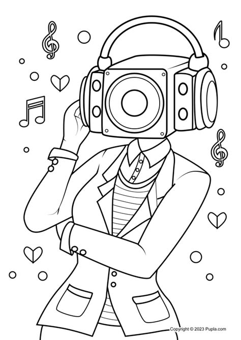 🖍️ Skibidi Toilet Speaker Woman - Printable Coloring Page for Free - Pupla.com