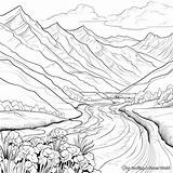 Valley Coloring Page sketch template