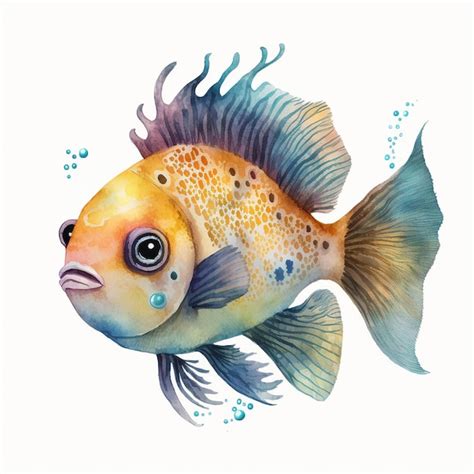 Premium Photo | Watercolor tropical fish