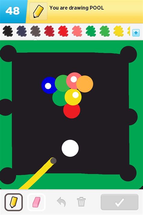 Billiards in Draw Something app Billiards Pool, Draw Something, Game ...