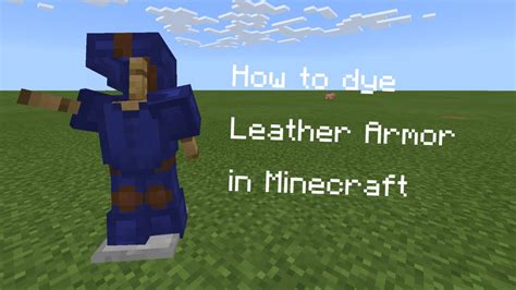 How To Dye Leather Armor In Minecraft