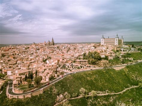 Aerial View of Toledo, Spain Stock Image - Image of blue, spain: 117704829