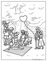 Coloring Pages Of Families Playing Together sketch template
