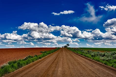 Download Countryside Field Sky USA Landscape Cloud Dirt Road Man Made Road HD Wallpaper by 12019