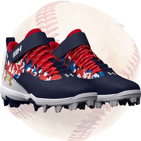 Under Armour Harper 7 Mid USA RM Jr Youth Kids Baseball Cleats