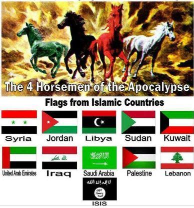 The Four Horsemen of the Apocalypse are the same colors as the flags ...