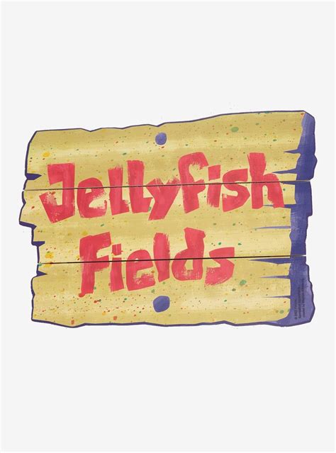 SpongeBob SquarePants Jellyfish Fields Wooden Wall Art | Hot Topic in 2023 | Spongebob party ...