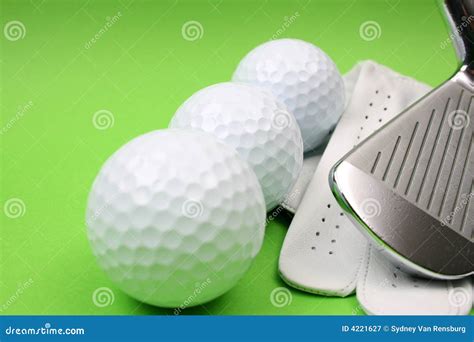 Three Golf Balls stock image. Image of glove, background - 4221627