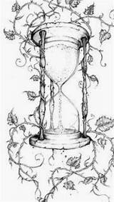 Hourglass Drawing Line Clock Clip Tattoo Sand Coloring Ampulheta Pages  sketch template