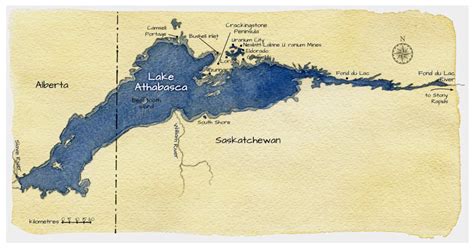 Lake Athabasca Map