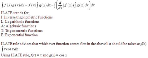 what is the 'ILATE' RULE Math Integrals - 731505 | Meritnation.com