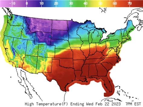 United States Map Temperatures - Retha Charmane