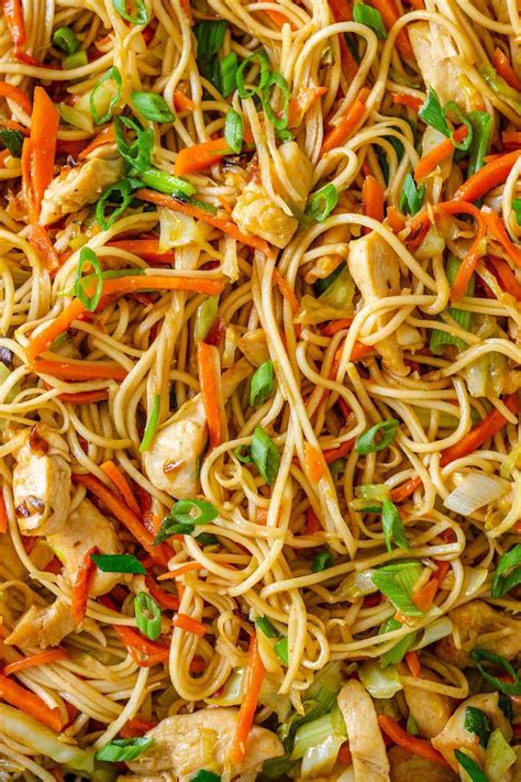 Classic chow mein noodles is so satisfying with chicken, vegetables, and the best homemade chow ...