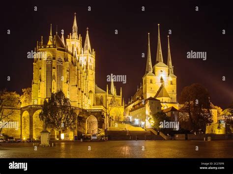 Erfurt Cathedral and Severikirche,Germany Stock Photo - Alamy