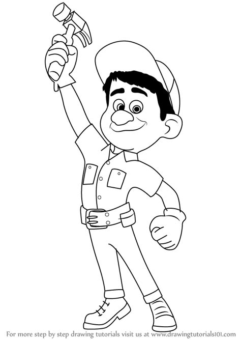 Learn How to Draw Fix-It Felix, Jr from Wreck-It Ralph (Wreck-It Ralph ...