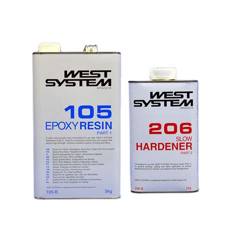 West System 105/206 Epoxy resin 5+1kg slow hardener