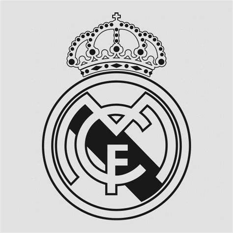 Escudo Blanco Y Negro | Futebol real madrid, Real madri, Madri