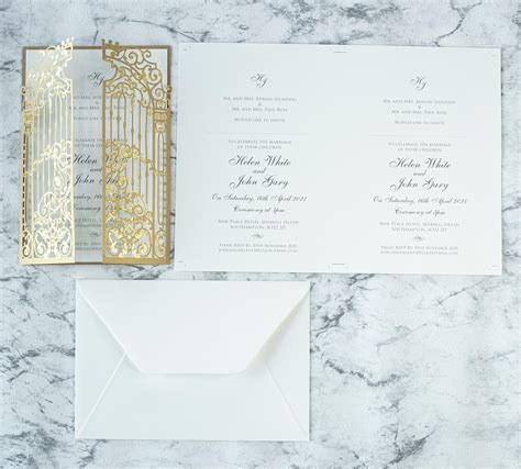 Laser Cut Wedding Invitations With Monogram Wedding - Etsy