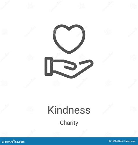 Kindness Icon Vector from Charity Collection. Thin Line Kindness Outline Icon Vector ...