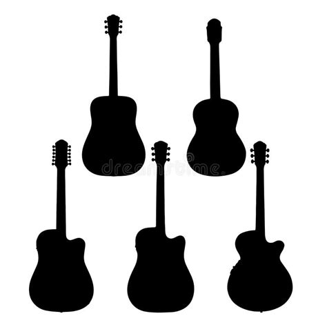 Acoustic Guitar Silhouettes Royalty Free Stock Photos - Image: 37859908