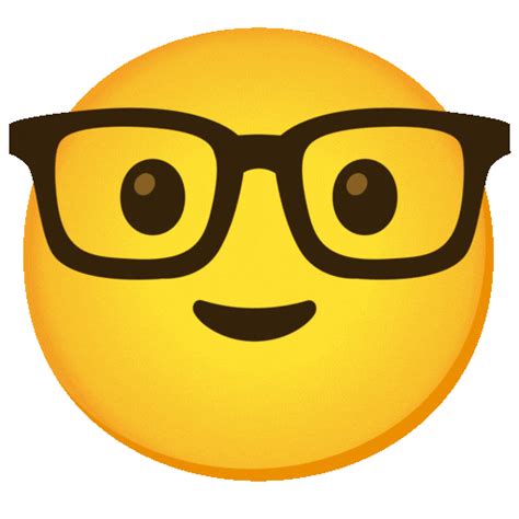 Nerd Face Emoji Clever Emoticon With Glasses Vector Image, 59% OFF